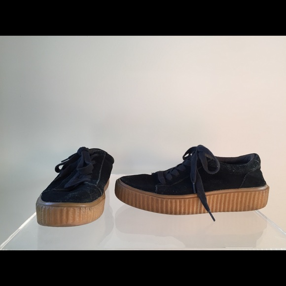 Holllly Creeper Platform Sneaker Black Suede - Picture 5 of 15